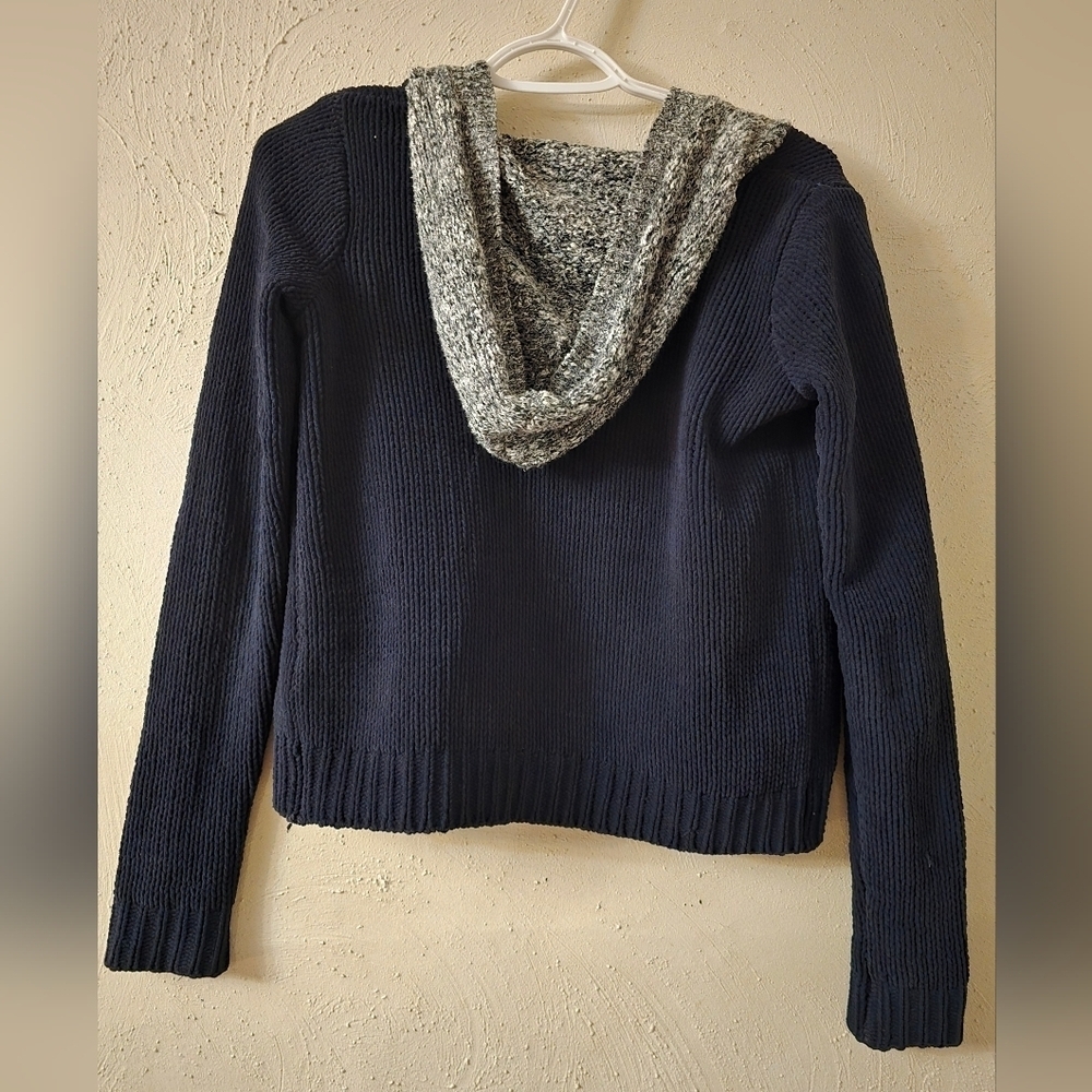 Hollister Navy Cardigan with Gray Details - Picture 3 of 3